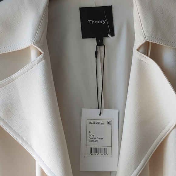 Theory Oaklane Rosina Crepe Trench - Picture 4 of 5